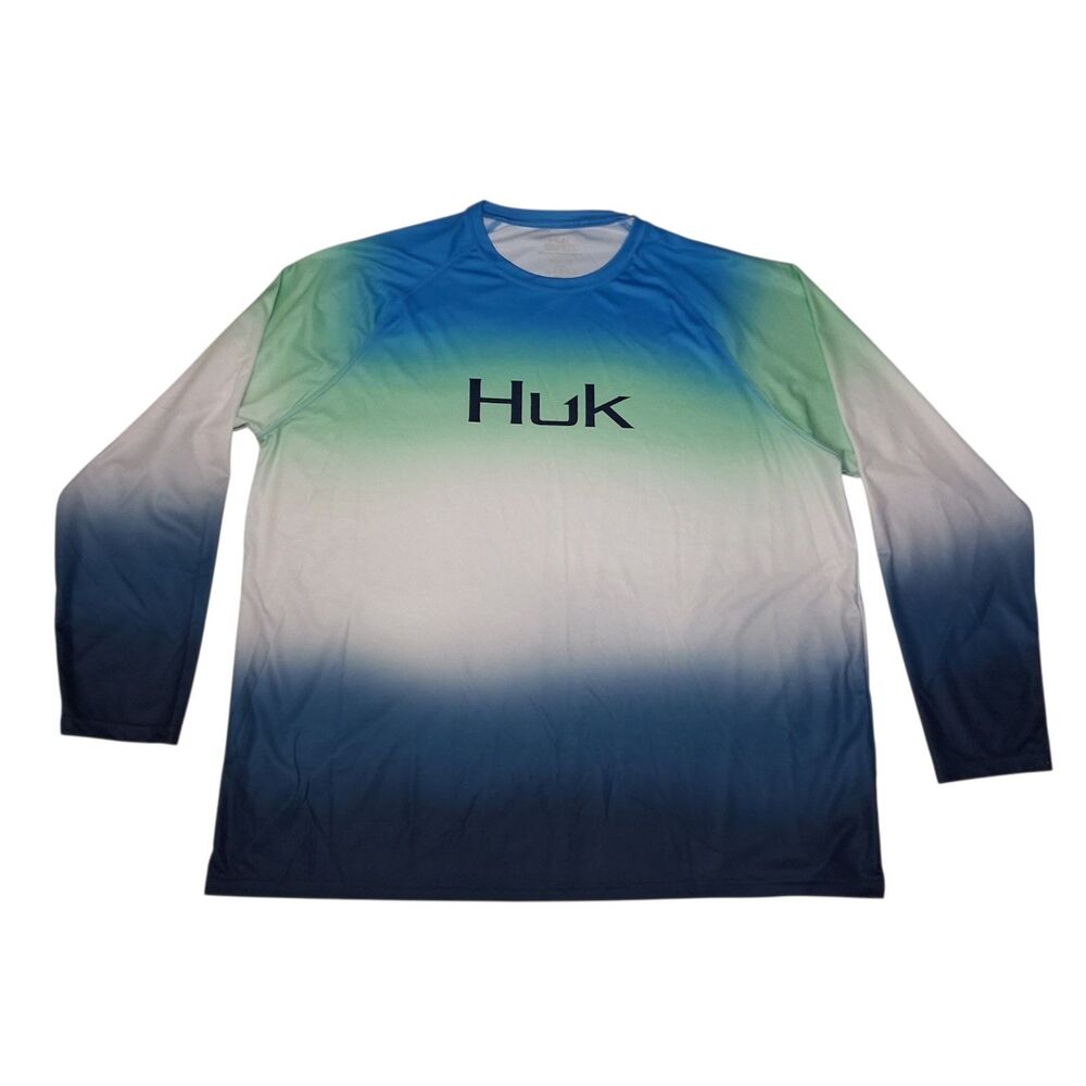 Huk Men's 3XL Shirt Long Sleeve Multicolor 100% Polyester